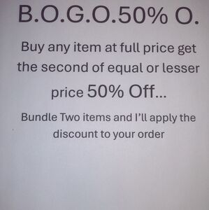B.O.G.O HALF O.